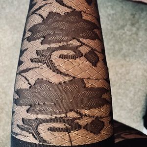 Ann Taylor floral print tights, XS.